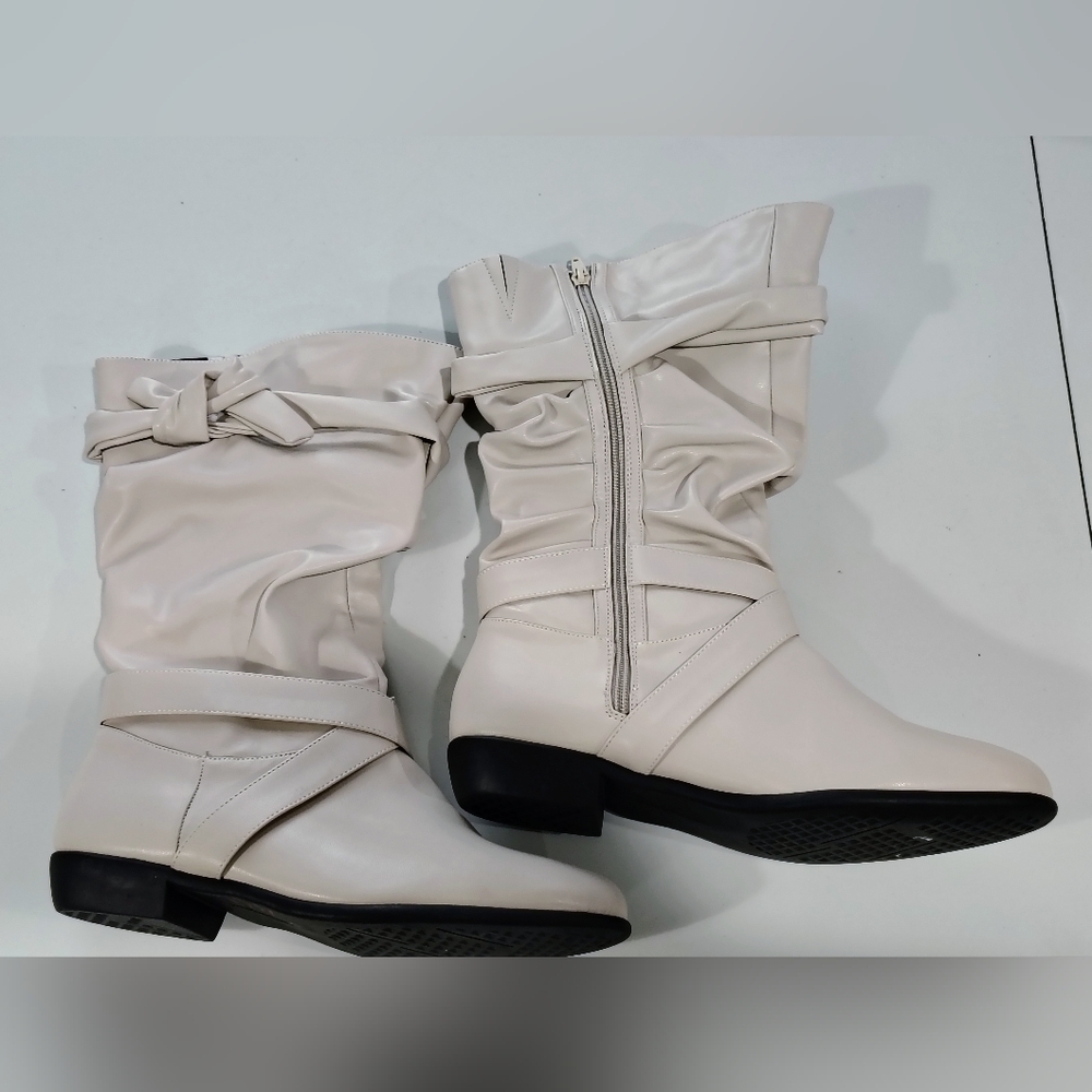 Comfortview Heather Elegant Wide Calf Slouch Mid Calf Women's Boots Size 11 WW